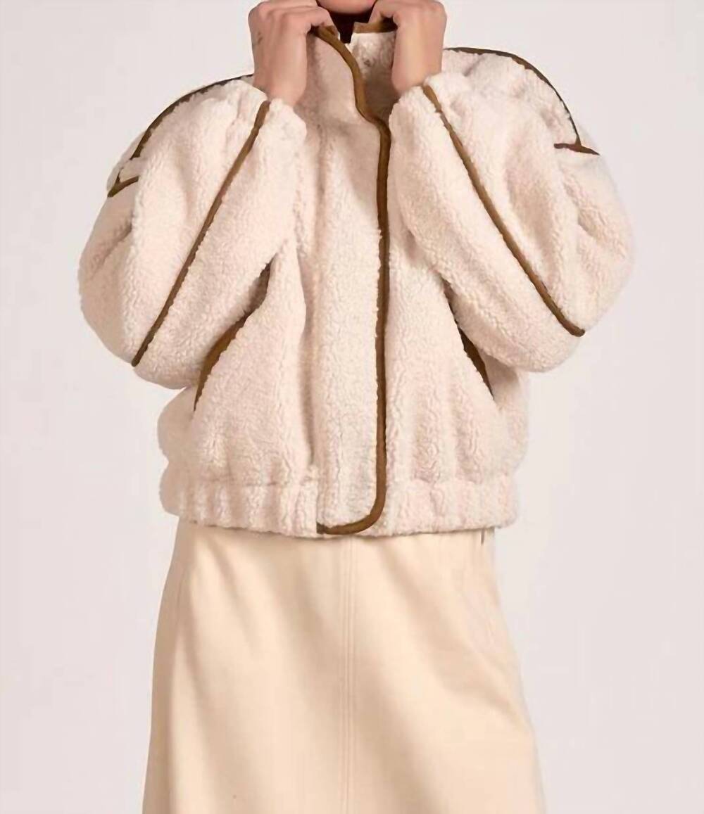 NEW ELAN teddy bomber jacket in brown